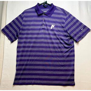 Nike Golf Tour Performance polo shirt mens XL short sleeve striped purple